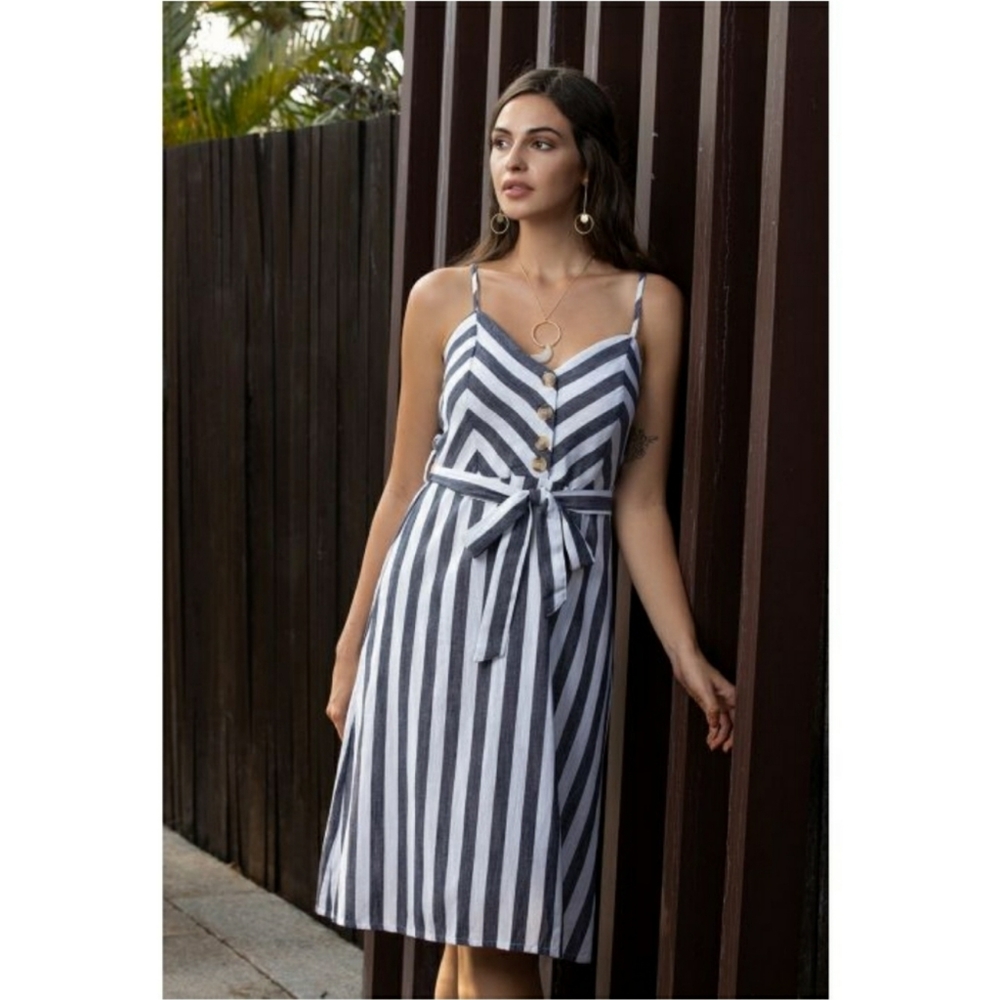 Striped Midi Dress